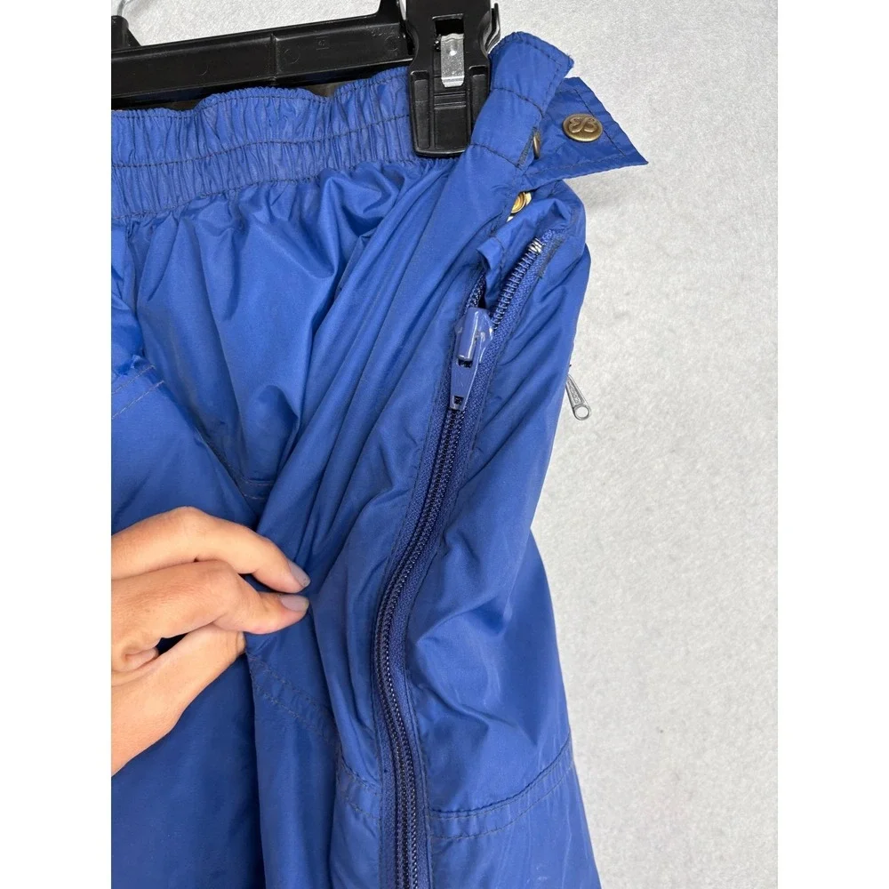 Vintage Eddie bauer Royal Blue Ski Snow Pants goose‎ down Full Zip Legs 90's